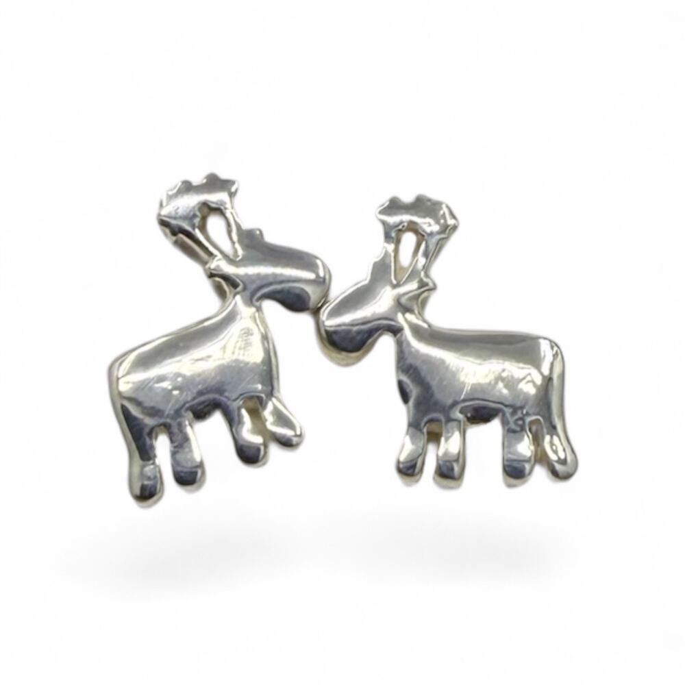 Little Moose Stud Earrings 925 Sterling Silver